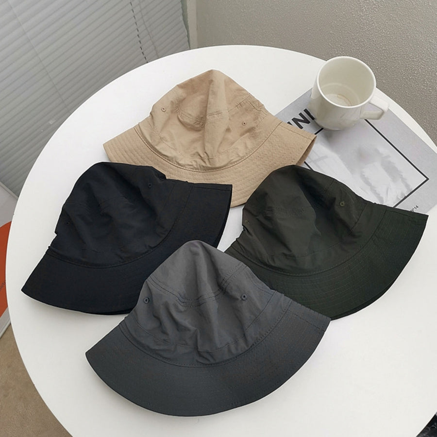 Men Sun Hat Solid Color Anti-UV Unisex Flat Top Sunscreen Lady Fisherman Hat Outdoor Hat Image 1