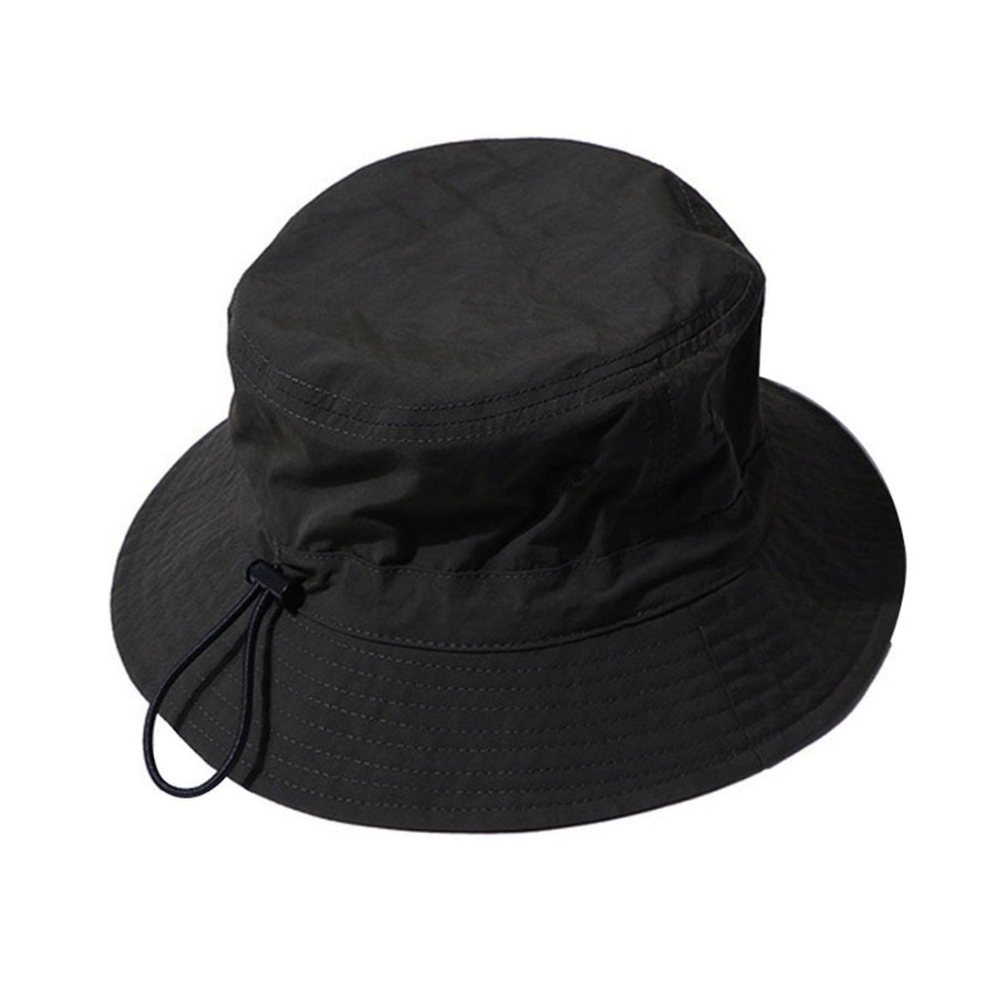 Men Sun Hat Solid Color Anti-UV Unisex Flat Top Sunscreen Lady Fisherman Hat Outdoor Hat Image 2