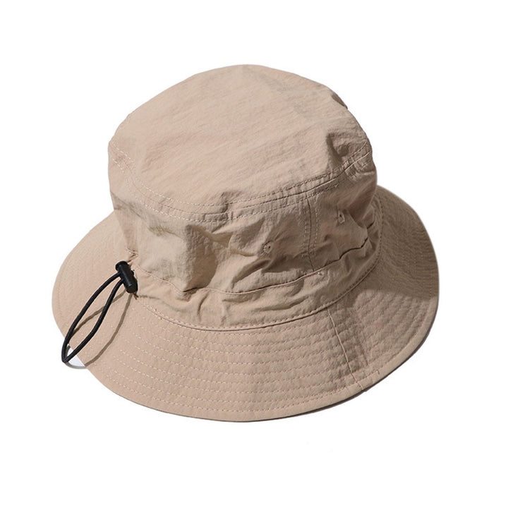 Men Sun Hat Solid Color Anti-UV Unisex Flat Top Sunscreen Lady Fisherman Hat Outdoor Hat Image 4