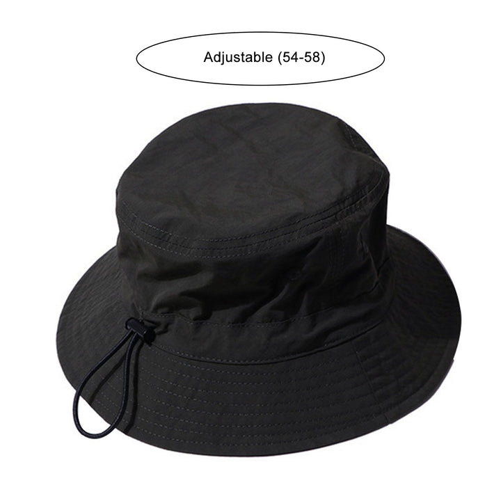 Men Sun Hat Solid Color Anti-UV Unisex Flat Top Sunscreen Lady Fisherman Hat Outdoor Hat Image 9