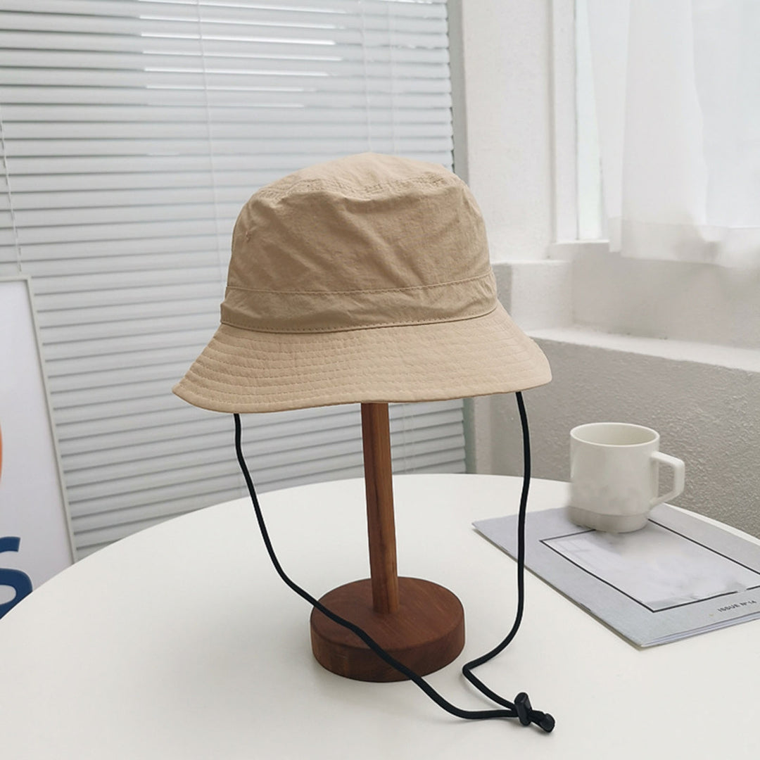 Men Sun Hat Solid Color Anti-UV Unisex Flat Top Sunscreen Lady Fisherman Hat Outdoor Hat Image 10