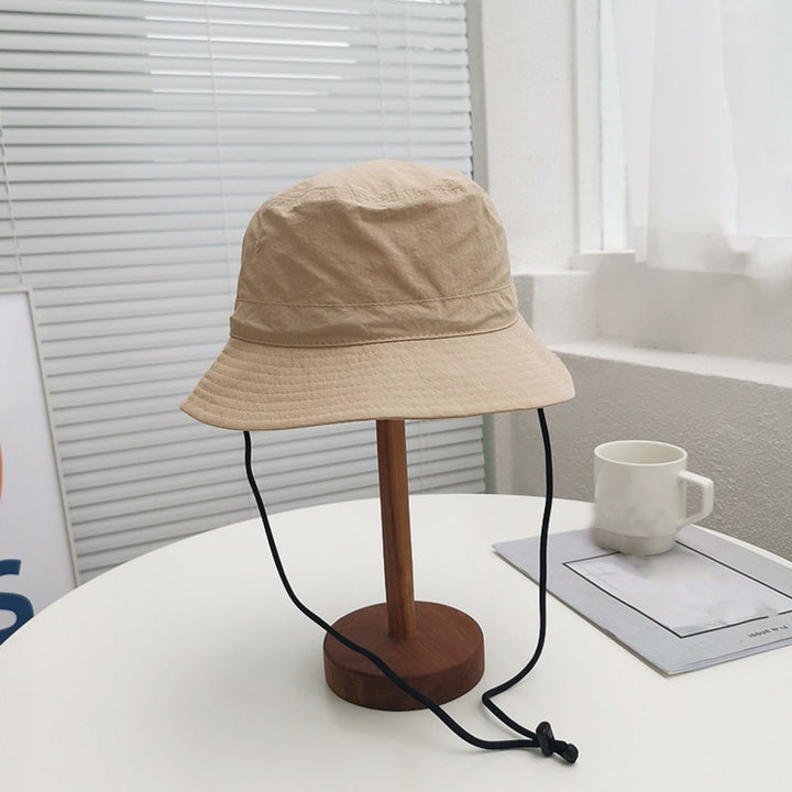 Men Sun Hat Solid Color Anti-UV Unisex Flat Top Sunscreen Lady Fisherman Hat Outdoor Hat Image 10