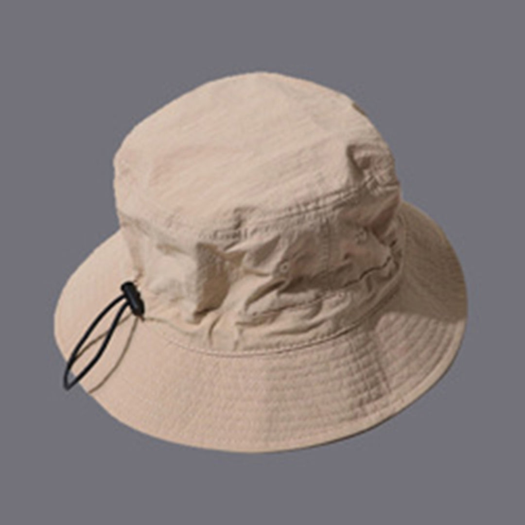 Men Sun Hat Solid Color Anti-UV Unisex Flat Top Sunscreen Lady Fisherman Hat Outdoor Hat Image 12