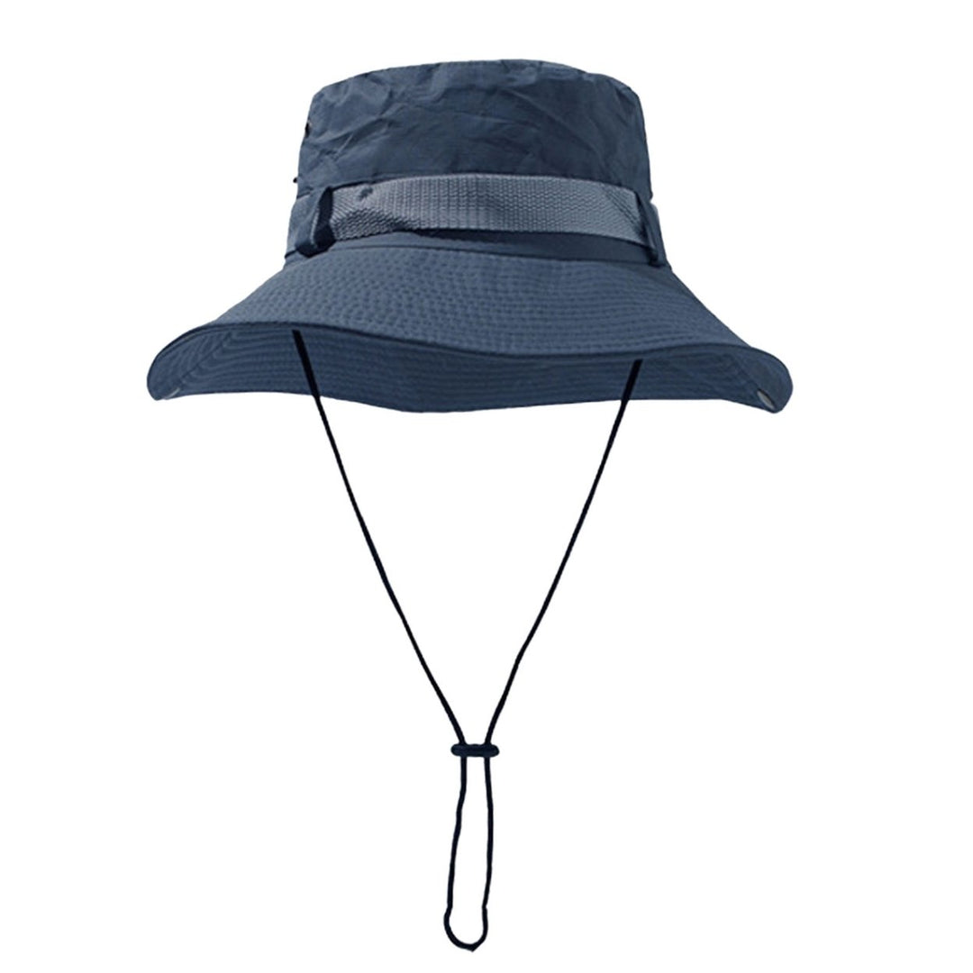 Summer Hat Wide Brim Unisex Hollow Out Super Breathable Sunshade Outdoor Hat Climbing Supply Image 1