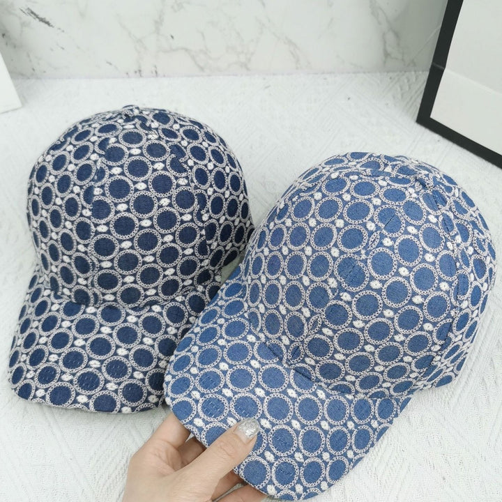 Women Sun Hat Ponytail Hole Adjustable Head Circumstance Casual Little Circle Print Extended Brim Women Hat Female Image 4