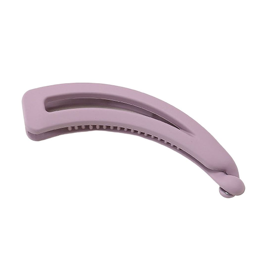 Big Hairpin Fine Workmanship Charming Compact Solid Color Banana Vertical Hair Barrette for Party Image 7