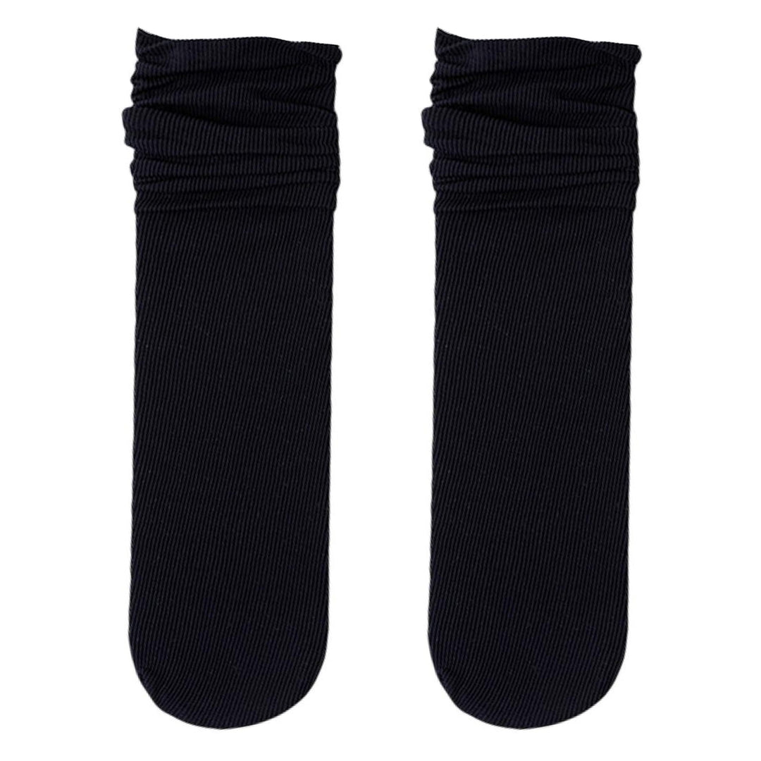 1 Pair Ice Socks Ultra-thin Comfortable Velvet Summer Middle Tube Women Pile Socks Stockings for Daily  Life Image 2