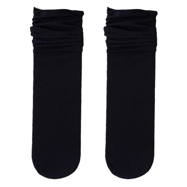 1 Pair Ice Socks Ultra-thin Comfortable Velvet Summer Middle Tube Women Pile Socks Stockings for Daily  Life Image 2