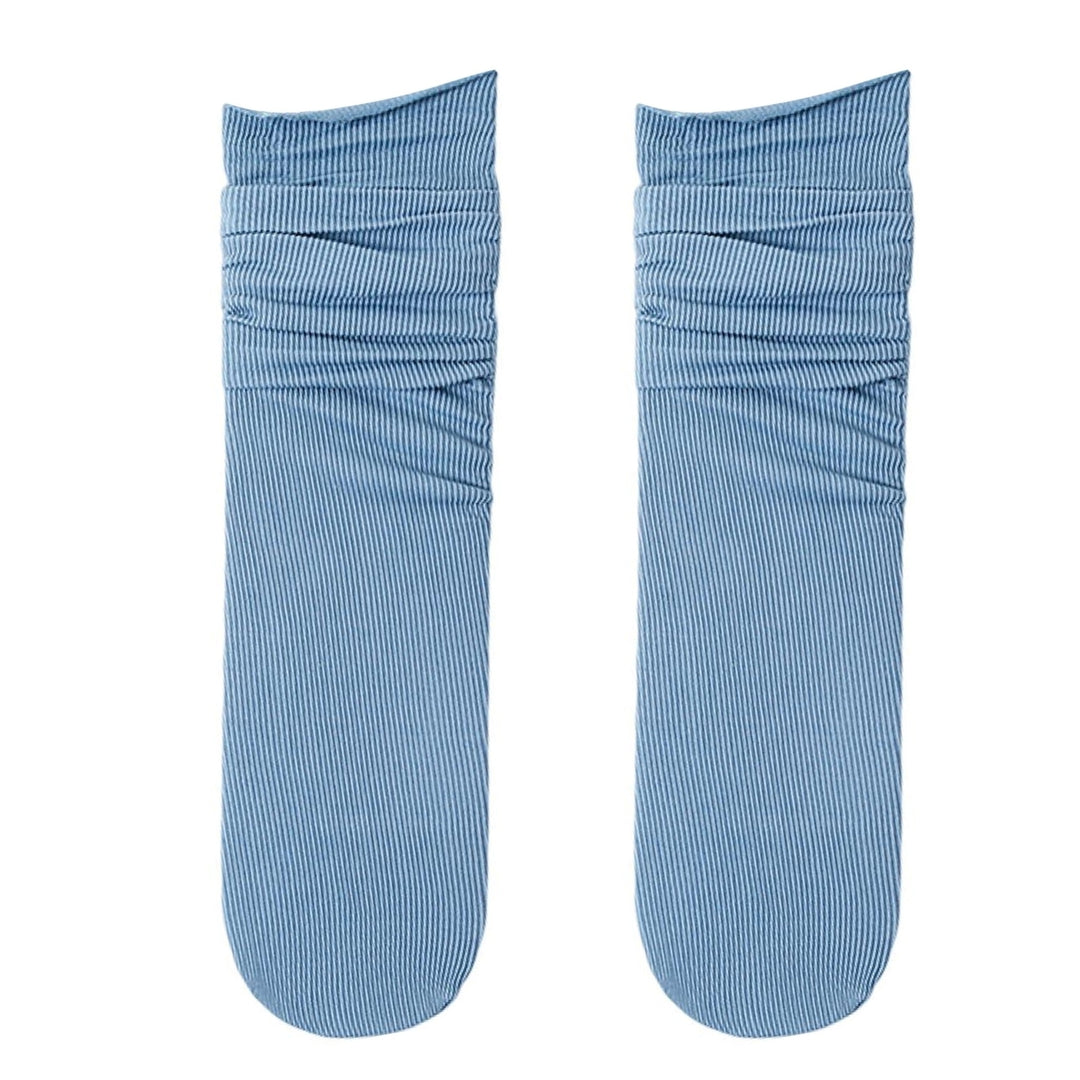 1 Pair Ice Socks Ultra-thin Comfortable Velvet Summer Middle Tube Women Pile Socks Stockings for Daily  Life Image 4