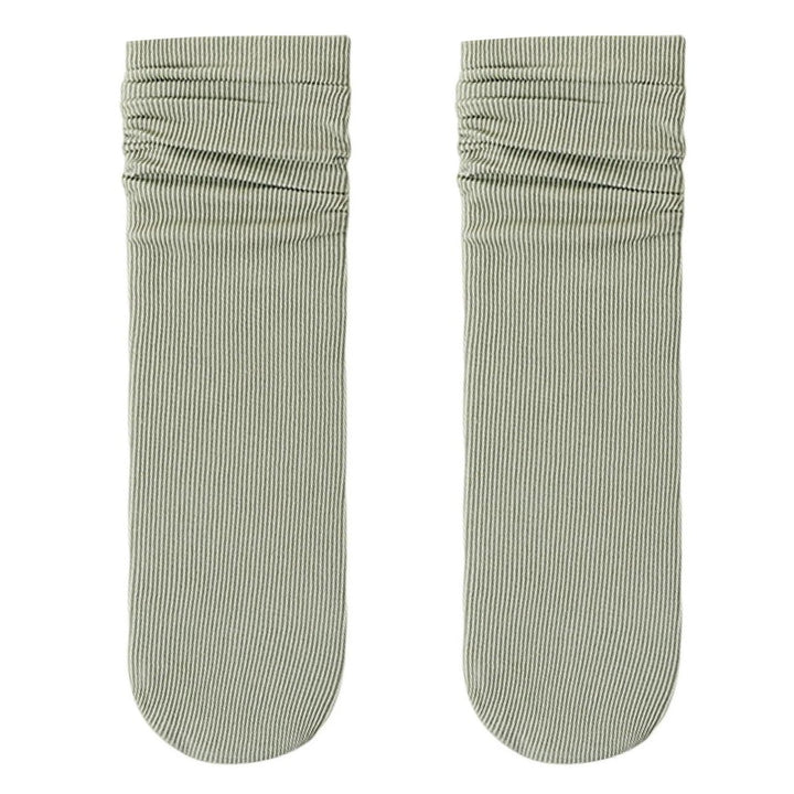 1 Pair Ice Socks Ultra-thin Comfortable Velvet Summer Middle Tube Women Pile Socks Stockings for Daily Life Image 1