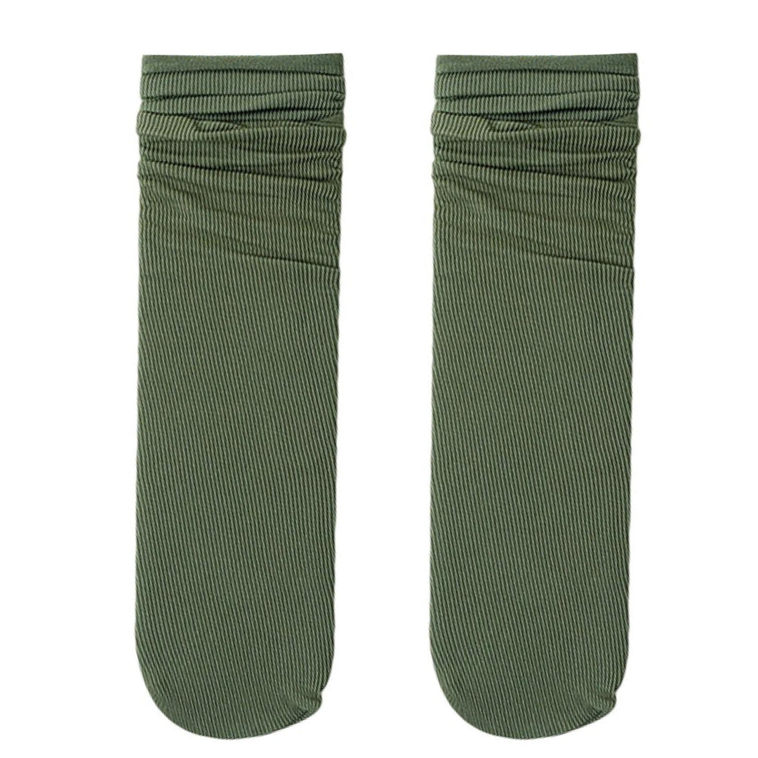 1 Pair Ice Socks Ultra-thin Comfortable Velvet Summer Middle Tube Women Pile Socks Stockings for Daily  Life Image 12