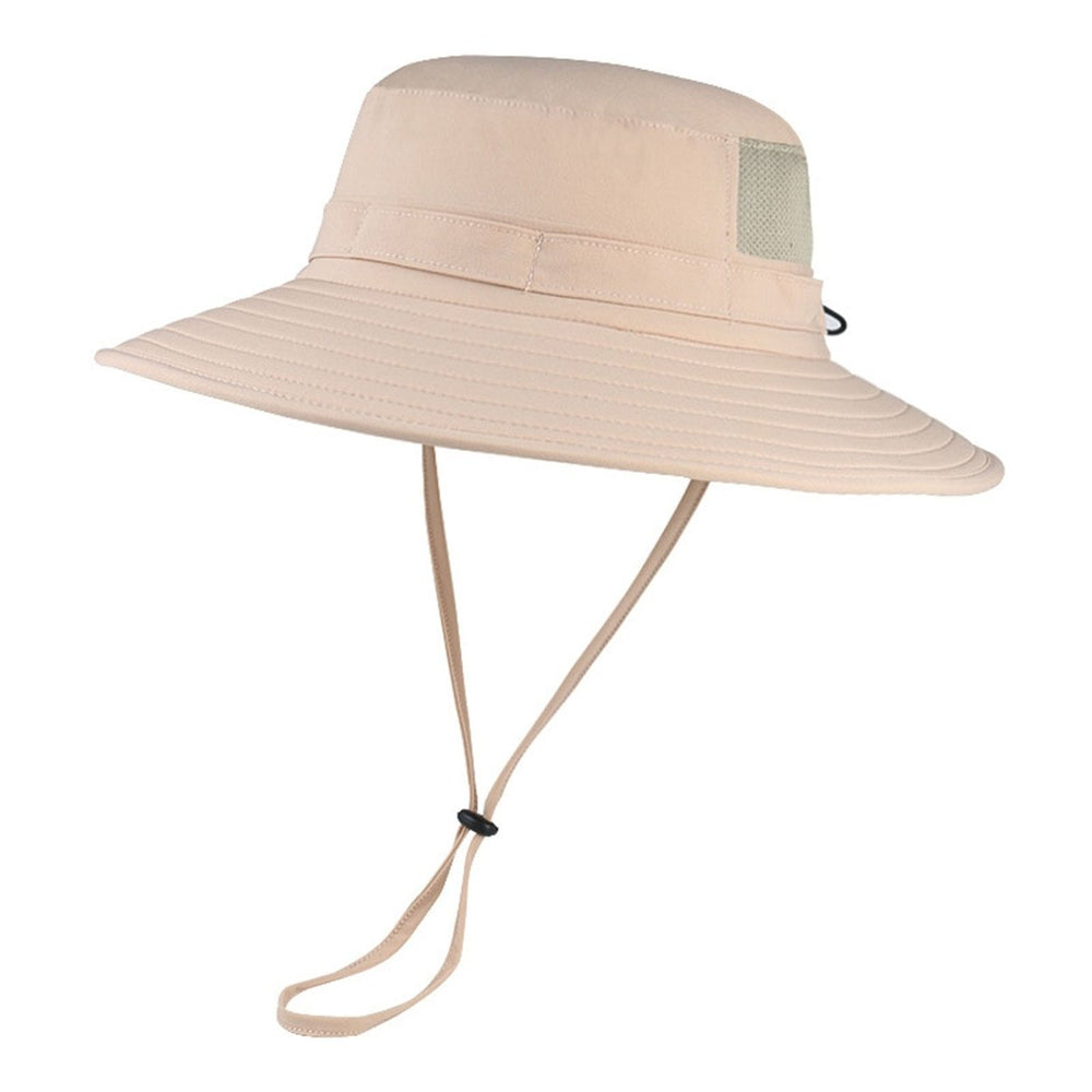 Fisherman Hat Solid Color Simple Portable Decorative Flat Top Unisex Super Breathable Lightweight Sunshade Men Sun Cap Image 2