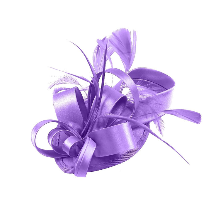 Bridal Headwear Retro Multiple Color Faux Silk Feather Headwear Bridal Hair Clip with Flower Birthday Gift Image 1