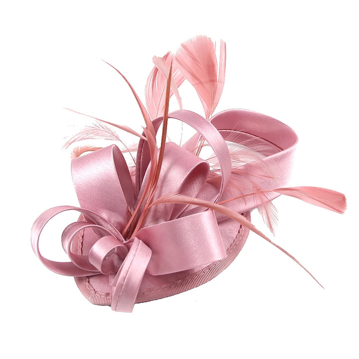 Bridal Headwear Retro Multiple Color Faux Silk Feather Headwear Bridal Hair Clip with Flower Birthday Gift Image 6