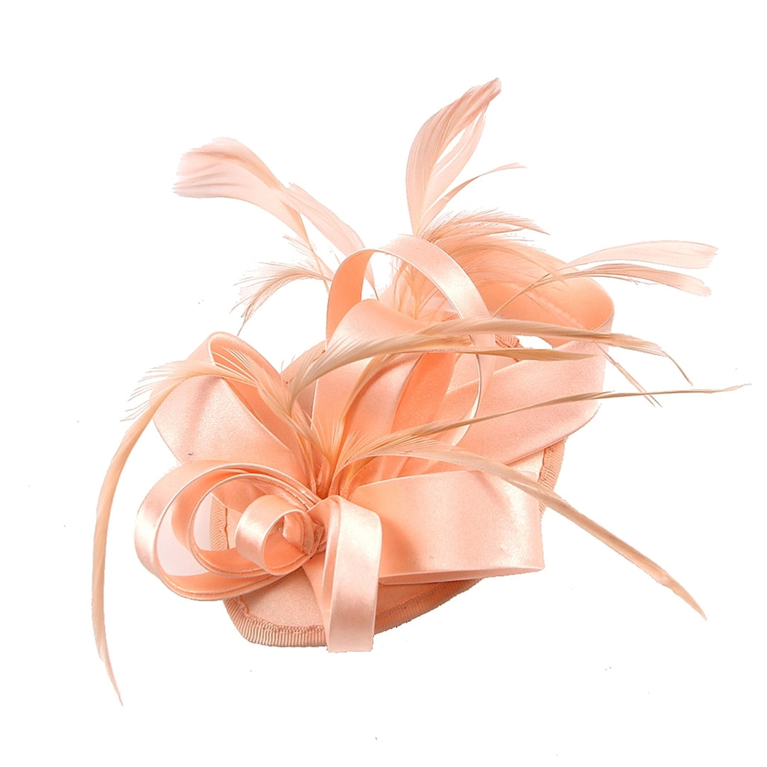 Bridal Headwear Retro Multiple Color Faux Silk Feather Headwear Bridal Hair Clip with Flower Birthday Gift Image 7