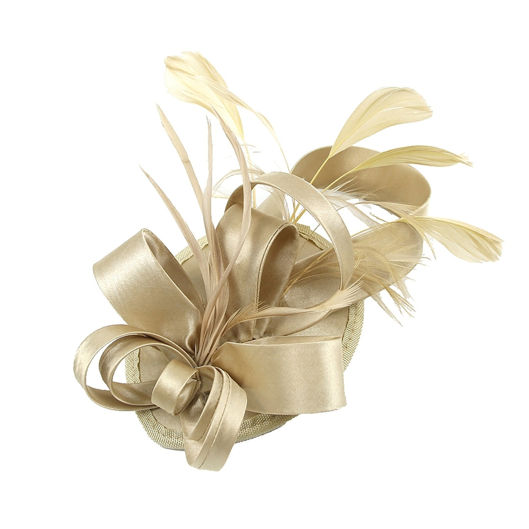 Bridal Headwear Retro Multiple Color Faux Silk Feather Headwear Bridal Hair Clip with Flower Birthday Gift Image 8
