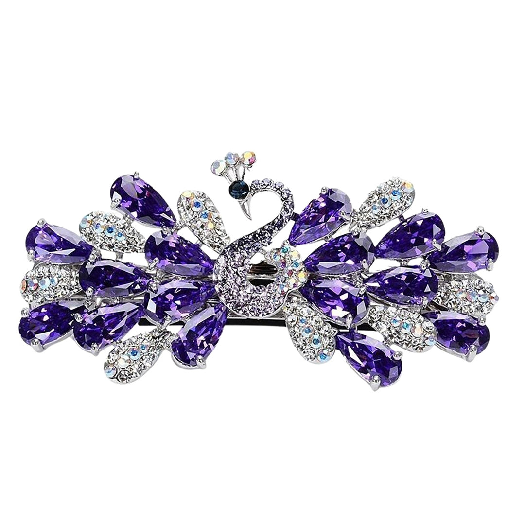 Hair Clip Shiny Anti-skid Faux Crystal Anti-deformed Anti-slip Hair Pin Hair Accessory Image 2