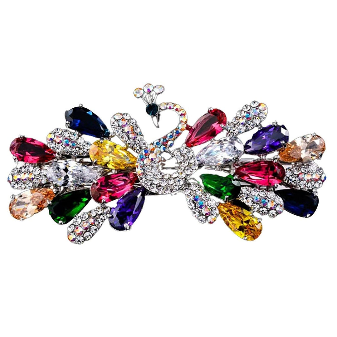 Hair Clip Shiny Anti-skid Faux Crystal Anti-deformed Anti-slip Hair Pin Hair Accessory Image 1