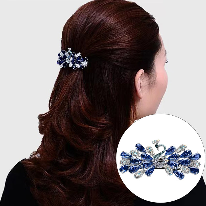 Hair Clip Shiny Anti-skid Faux Crystal Anti-deformed Anti-slip Hair Pin Hair Accessory Image 7