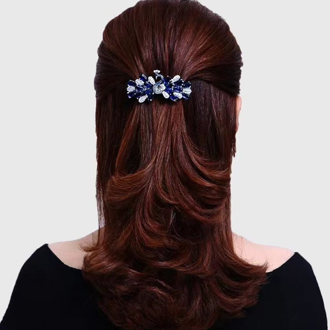 Hair Clip Shiny Anti-skid Faux Crystal Anti-deformed Anti-slip Hair Pin Hair Accessory Image 8