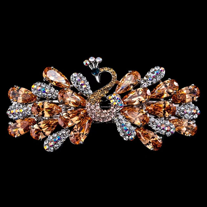 Hair Clip Shiny Anti-skid Faux Crystal Anti-deformed Anti-slip Hair Pin Hair Accessory Image 11