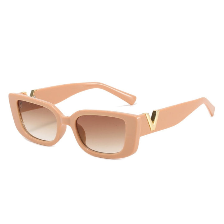 Women Sunglasses Square Frame Simple Clear View Cool Solid Color Sun Protection Unisex Style UV Protection Men Image 1