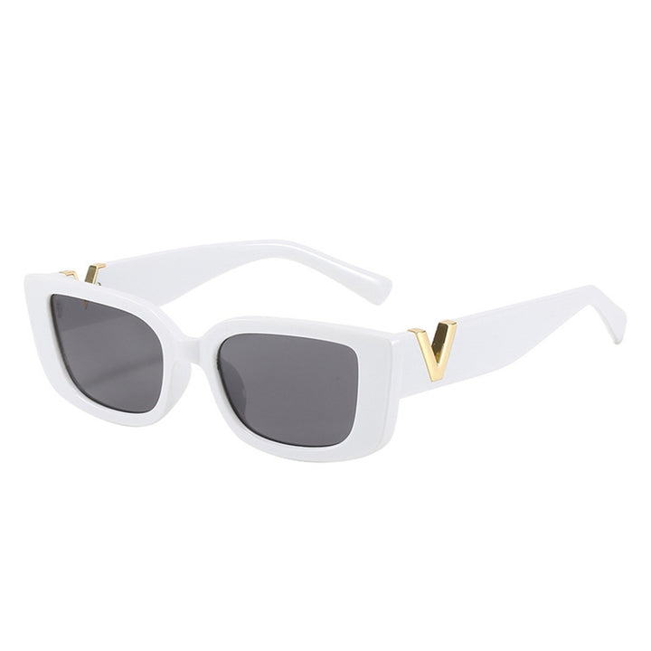 Women Sunglasses Square Frame Simple Clear View Cool Solid Color Sun Protection Unisex Style UV Protection Men Image 4