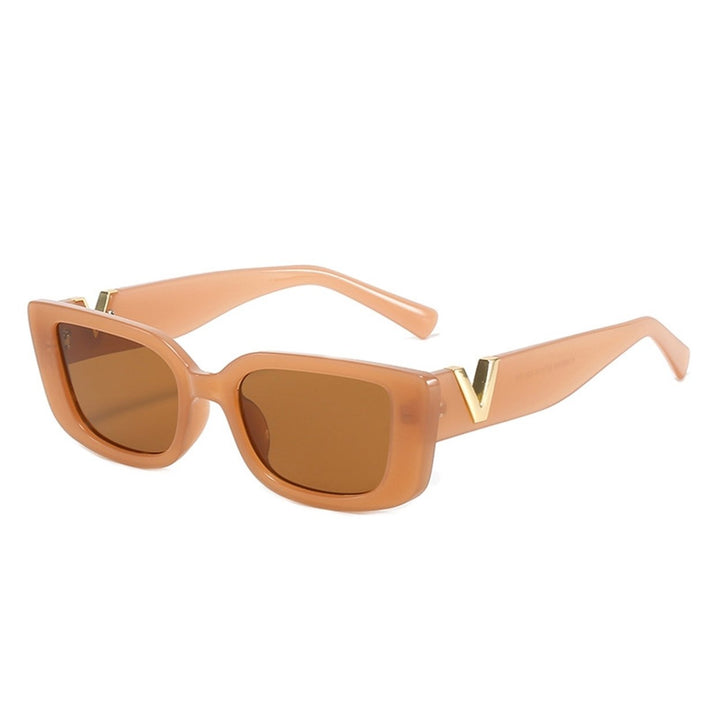 Women Sunglasses Square Frame Simple Clear View Cool Solid Color Sun Protection Unisex Style UV Protection Men Image 1