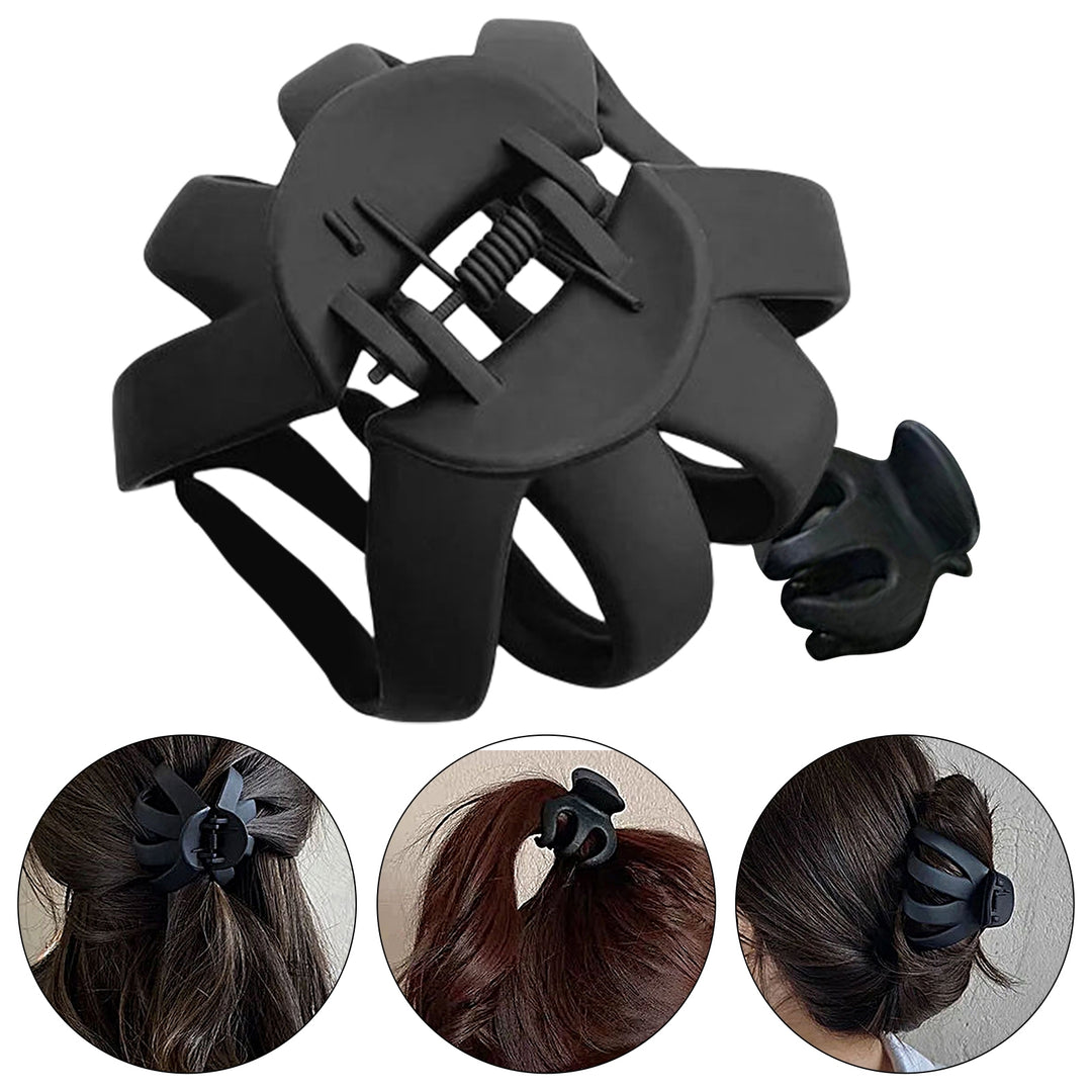 Women Hair Claw Pumpkin Shape All Match Korean Style Fixed Hair Black Chic Barrette Headwear Image 7