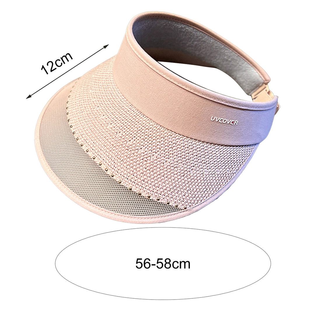 Sun Hat Sunshade Anti-slip Elegant Anti-falling Practical Face Protection Empty Top Anti-UV Portable Summer Cap for Image 10