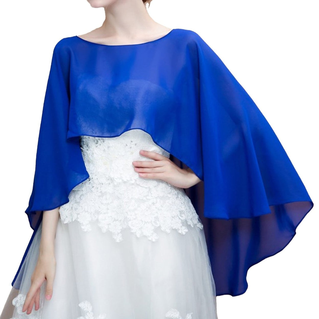 Wedding Shawl See-through Solid Color Perspective Chiffon Good-looking Breathable Ultra-thin Sunscreen Anti-UV Summer Image 1