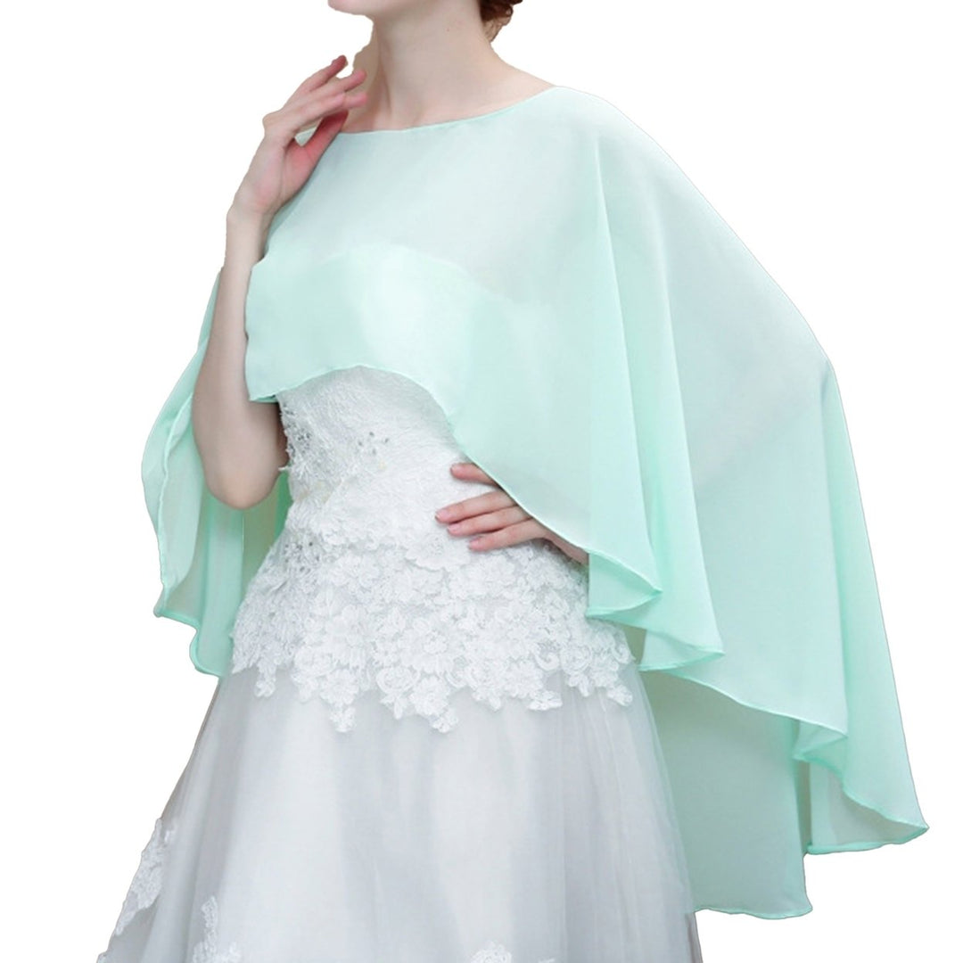 Wedding Shawl See-through Solid Color Perspective Chiffon Good-looking Breathable Ultra-thin Sunscreen Anti-UV Summer Image 1