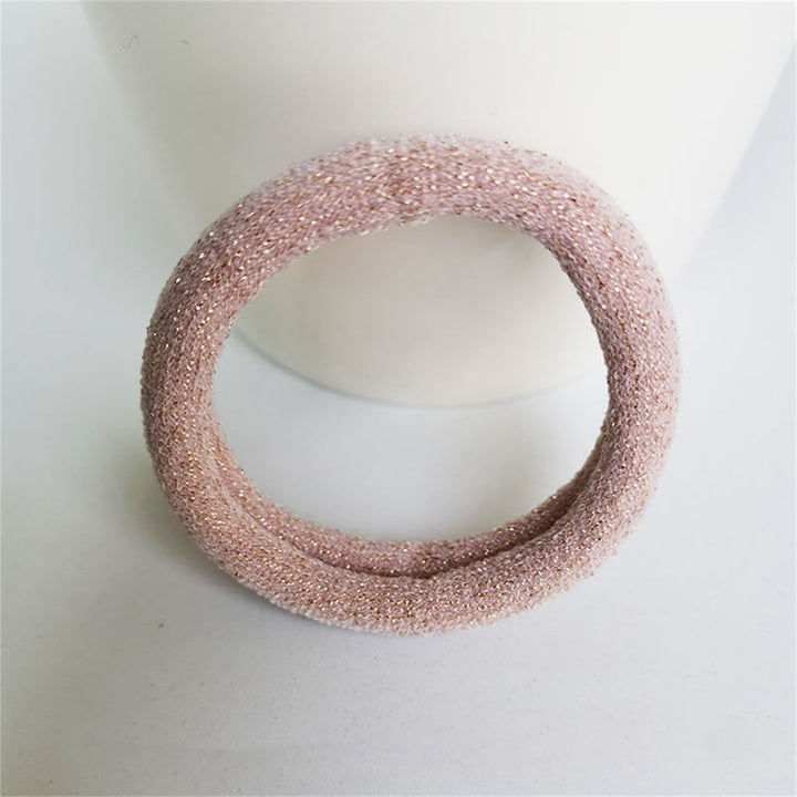 5cm Hair Band Seamless Widened Glitter Shiny Stretch Hair Accessories High Elasticity Pure Color Women Thin Thick Hair Image 8