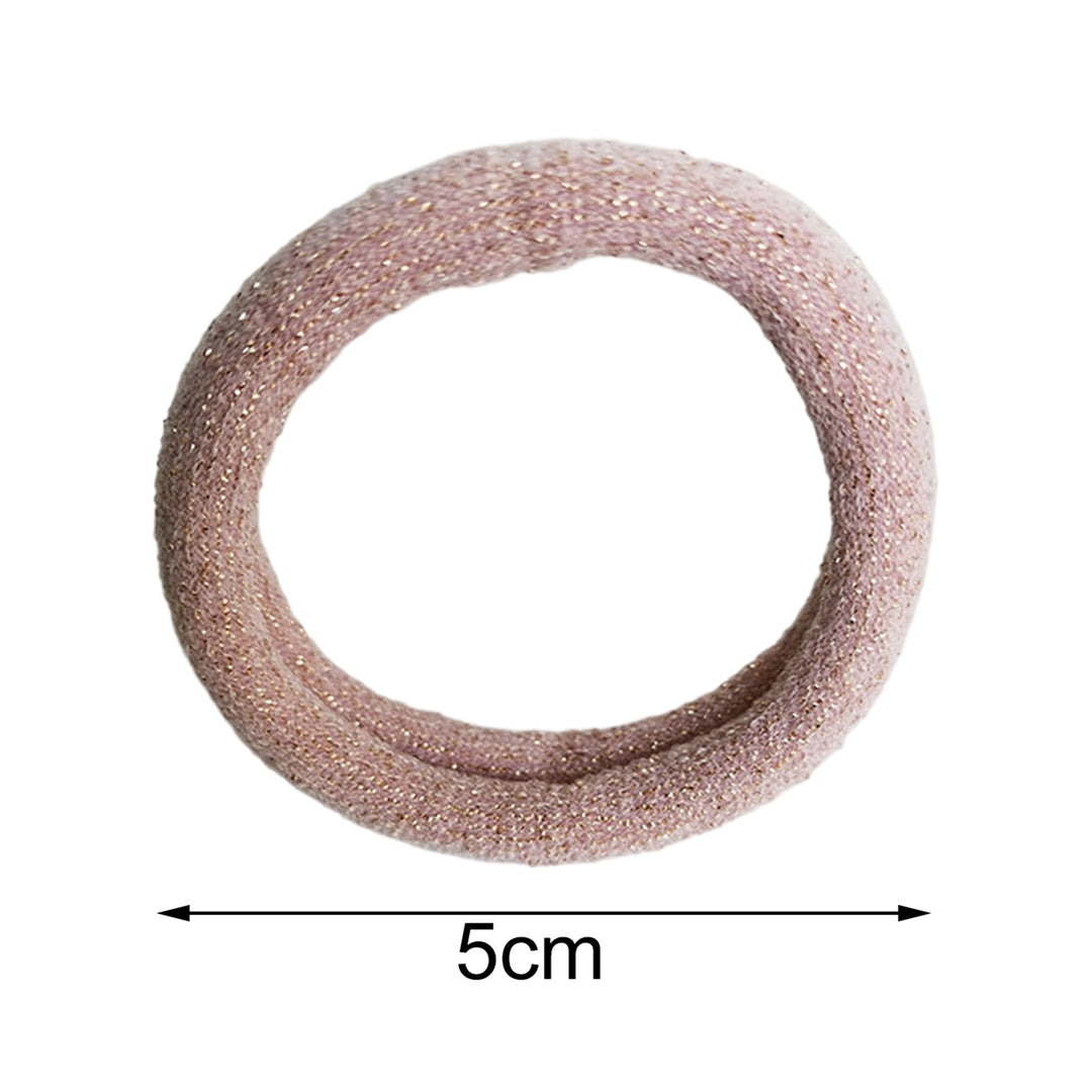5cm Hair Band Seamless Widened Glitter Shiny Stretch Hair Accessories High Elasticity Pure Color Women Thin Thick Hair Image 11