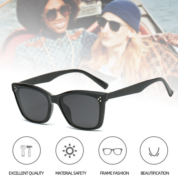 Women Sunglasses Square Frame Simple Style Classic Retro Clear Lens Sun-resistant Ultra-light UV Protection Adults Image 11