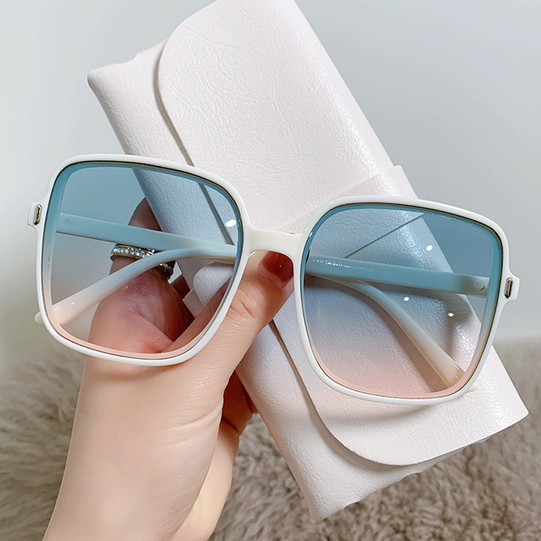 Sunglasses All-match Clear UV-proof` Ultralight Fashion Big Square Frame Gradient Sun Glasses for Taking Vacation Image 9