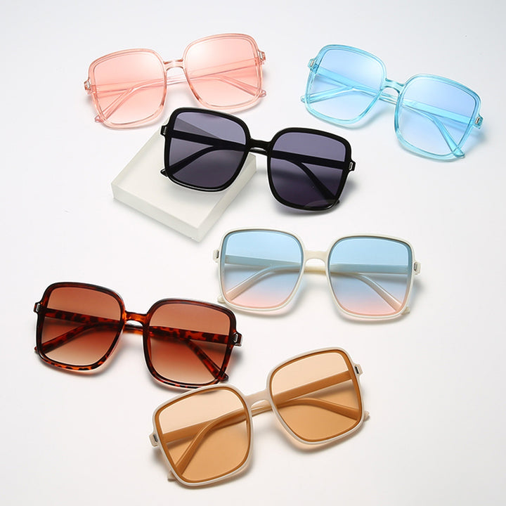 Sunglasses All-match Clear UV-proof` Ultralight Fashion Big Square Frame Gradient Sun Glasses for Taking Vacation Image 11