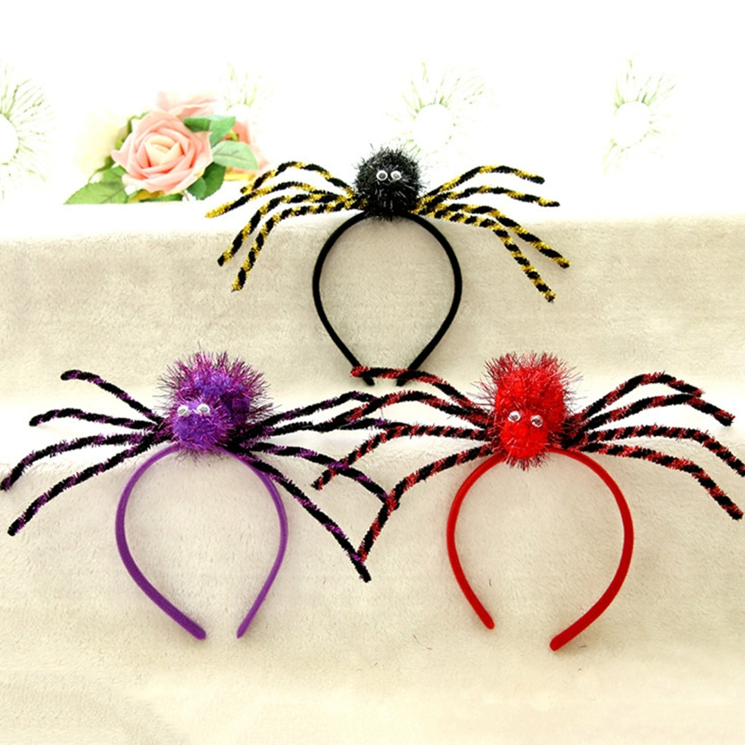 Spider Headband Multiple Styles Allergy Free Cloth Halloween Spider Costume Headwear Decor for Festival Image 1