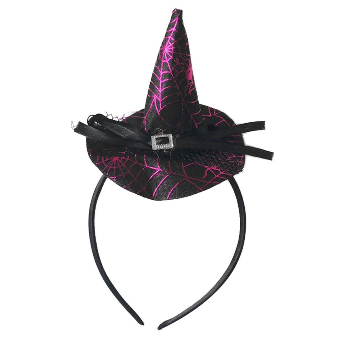 Festival Headband Hat Decor Performance Props Headwear Pumpkin Witch Hat Decor Headwear for Party Image 1