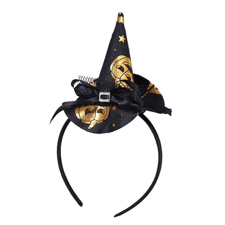 Festival Headband Hat Decor Performance Props Headwear Pumpkin Witch Hat Decor Headwear for Party Image 1