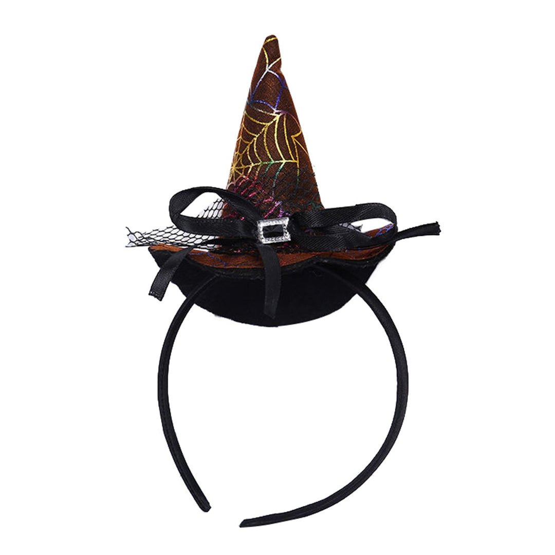 Festival Headband Hat Decor Performance Props Headwear Pumpkin Witch Hat Decor Headwear for Party Image 1