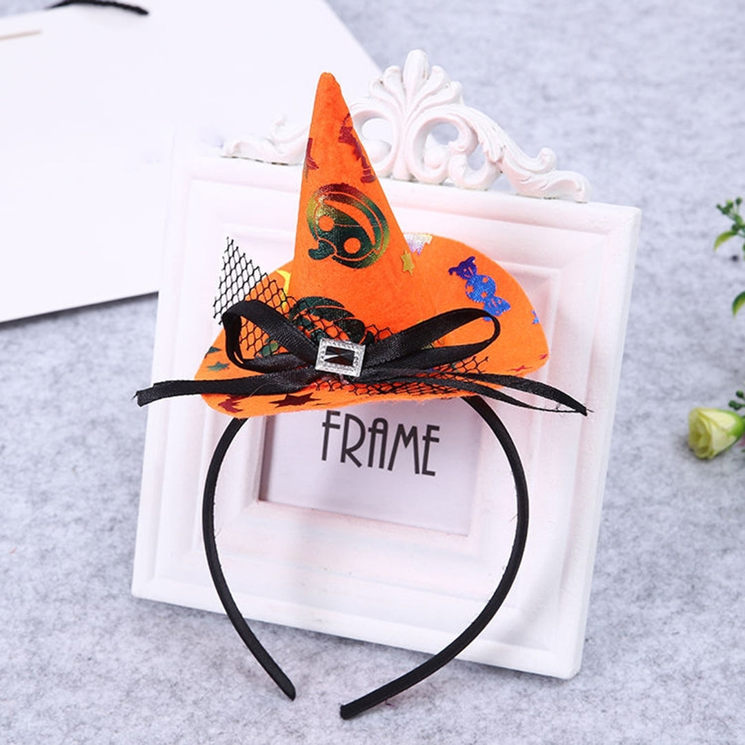 Festival Headband Hat Decor Performance Props Headwear Pumpkin Witch Hat Decor Headwear for Party Image 12