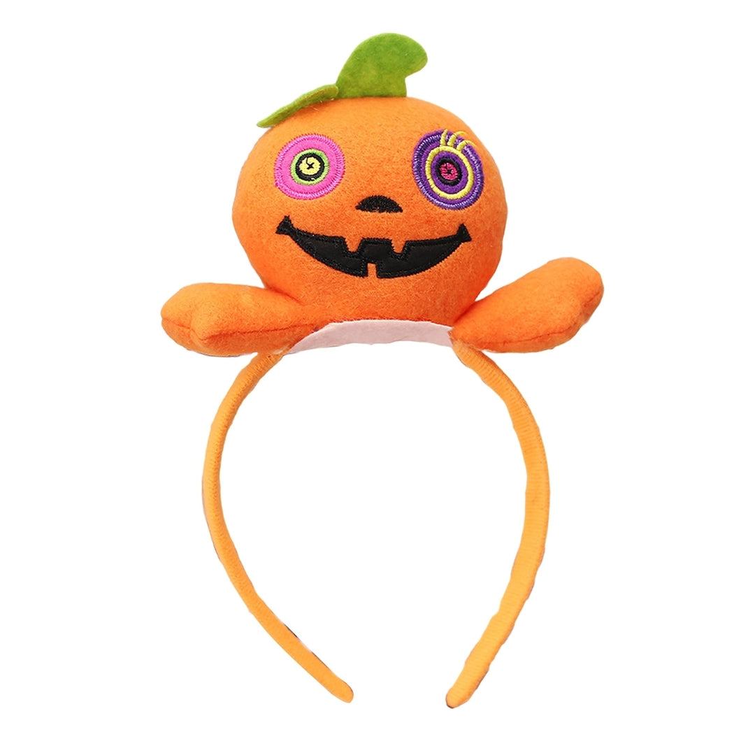 Halloween Headband Realistic Decorative Lightweight Halloween Fashion Pumpkin Bats Spider Headwear for Party Image 4
