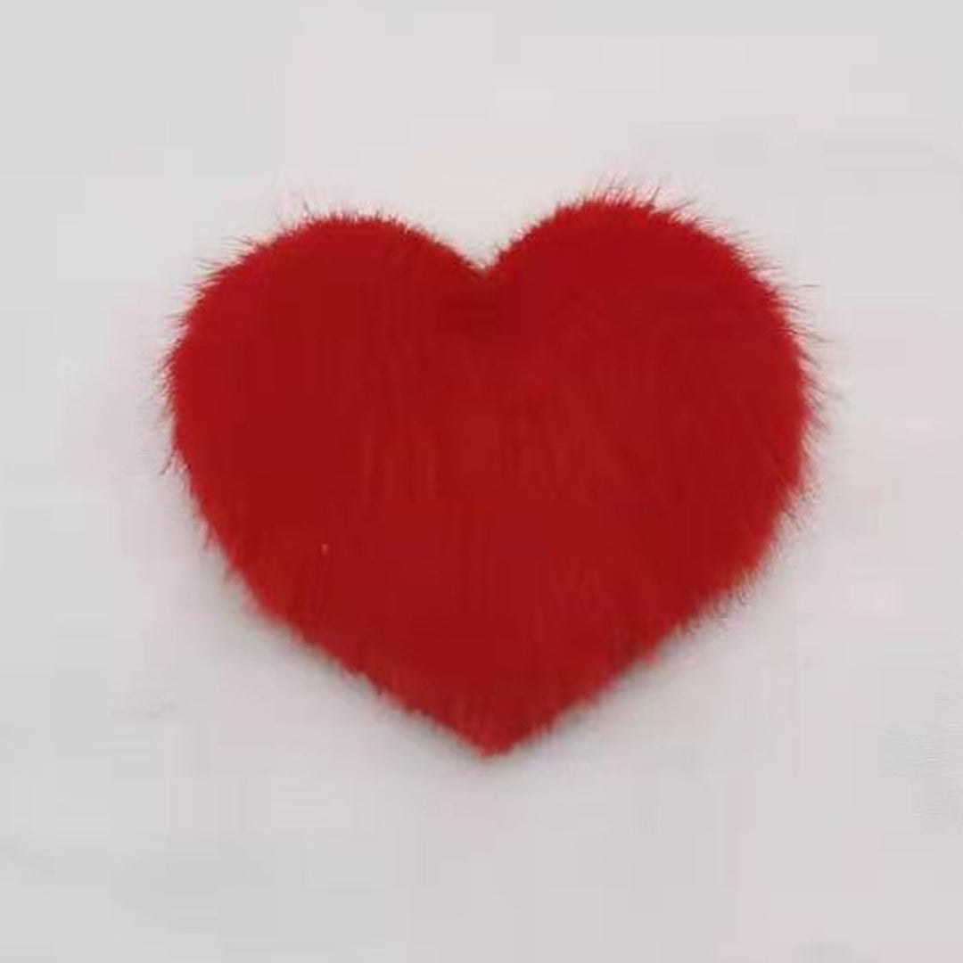 Hair Pin Sweet Plush Faux Mink faux Elegant Anti-slip Hair Accessories Pure Color Love Heart Shape Children Side Hair Image 9