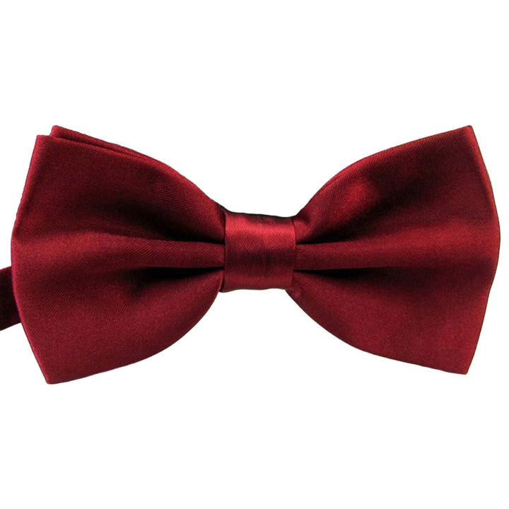 Men Tie Bow Smooth Solid Color Adjustable Lightweight Korean Style Wedding Tie for Party Banquet Prom Image 3