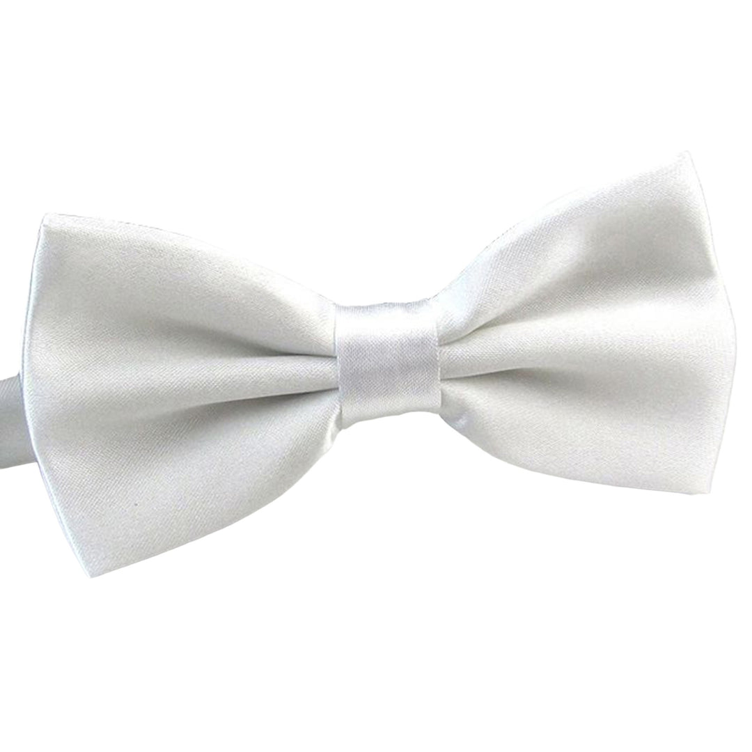 Men Tie Bow Smooth Solid Color Adjustable Lightweight Korean Style Wedding Tie for Party Banquet Prom Image 4