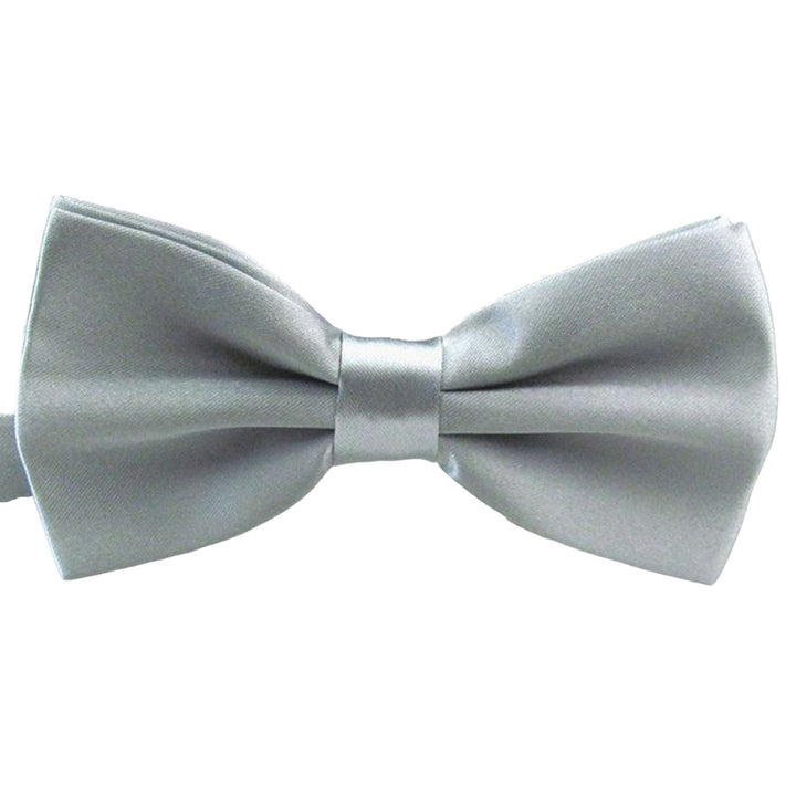 Men Tie Bow Smooth Solid Color Adjustable Lightweight Korean Style Wedding Tie for Party Banquet Prom Image 4