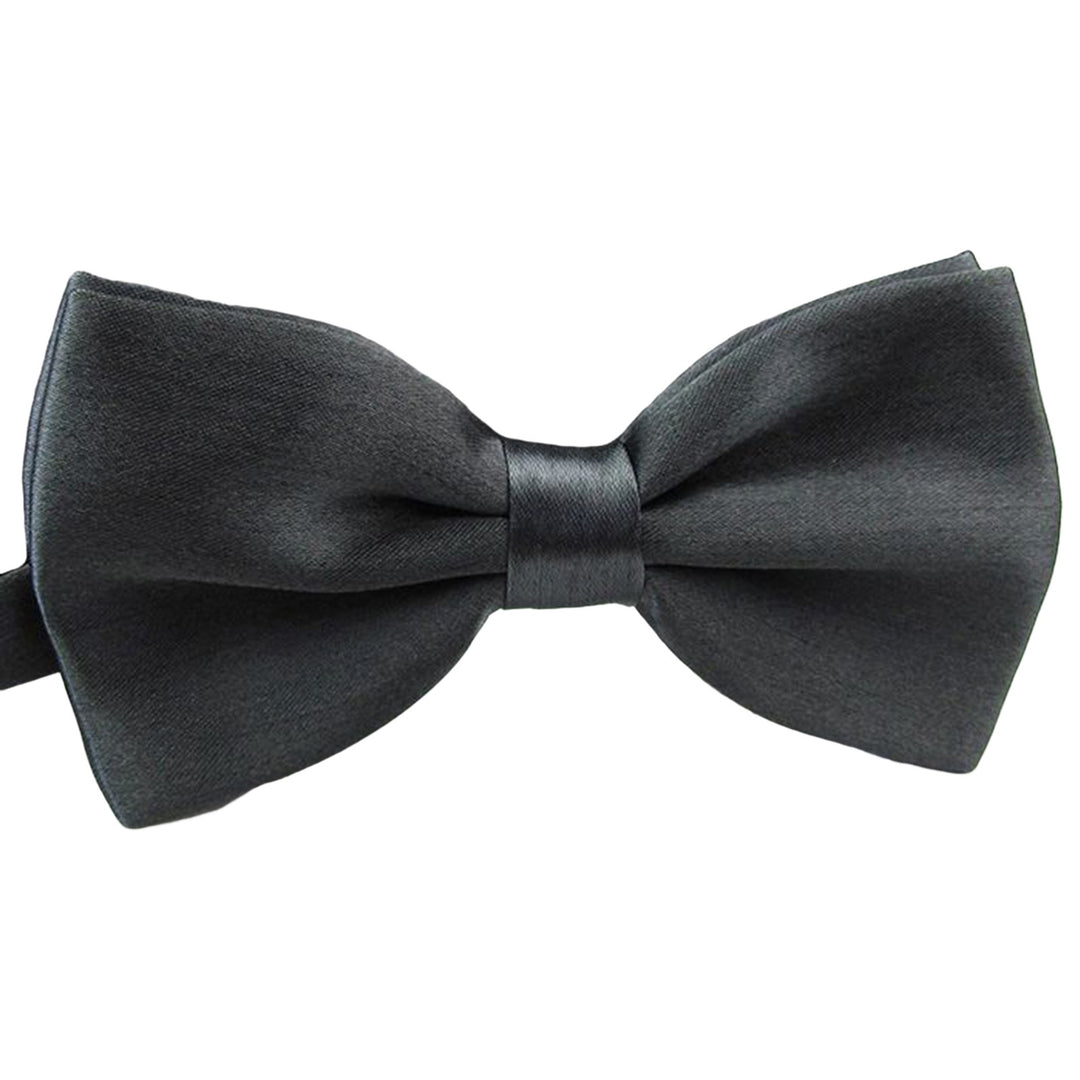 Men Tie Bow Smooth Solid Color Adjustable Lightweight Korean Style Wedding Tie for Party Banquet Prom Image 10