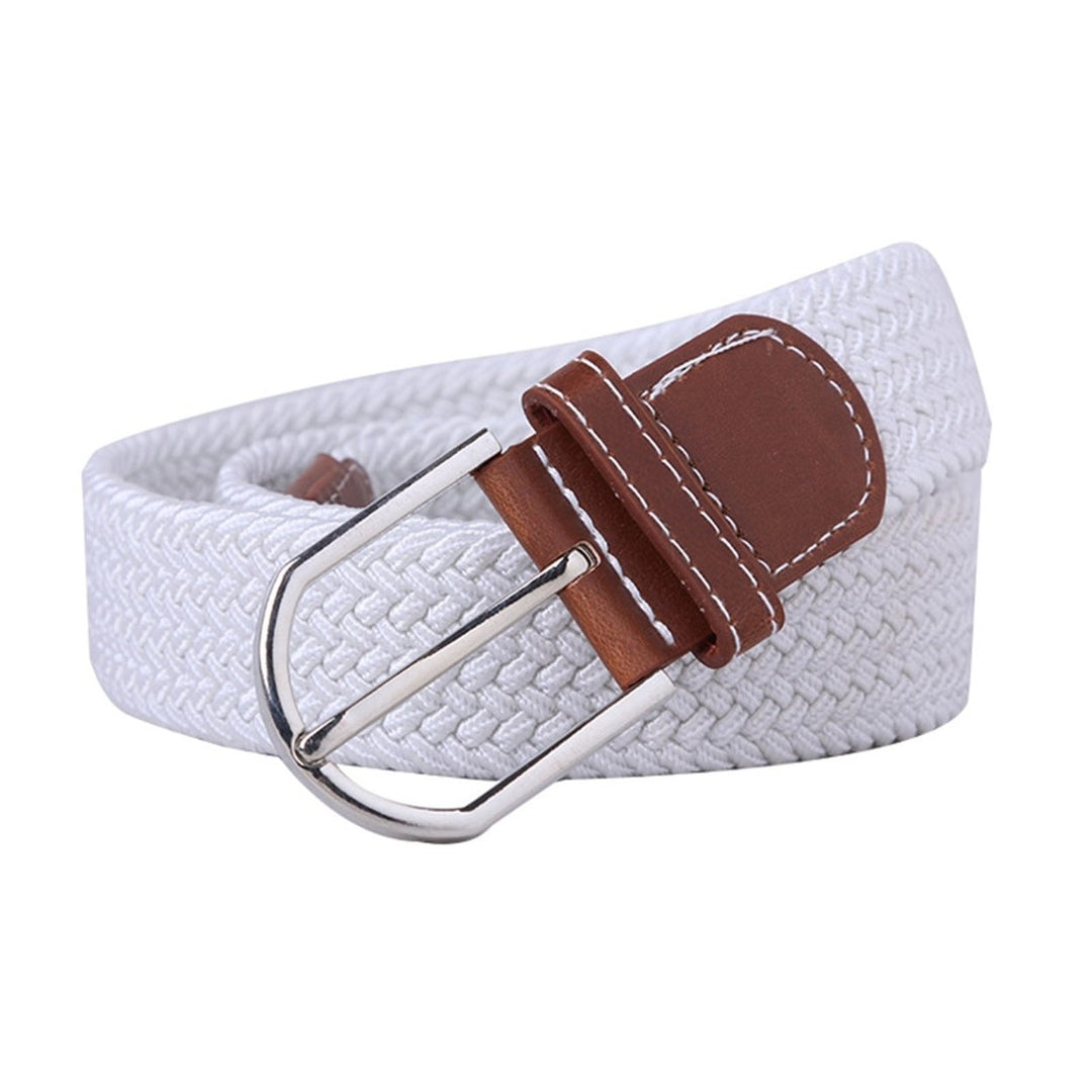 Unisex Belt Handmade Braided Wear-resistant Pin Buckle Twill Waist Belt for Daily Wear Image 4