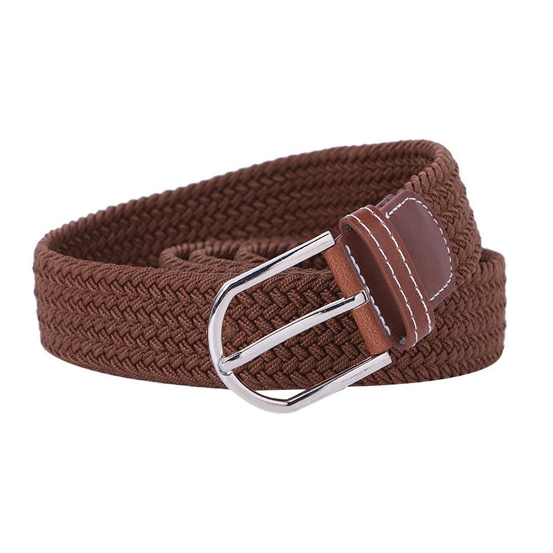 Unisex Belt Handmade Braided Wear-resistant Pin Buckle Twill Waist Belt for Daily Wear Image 6